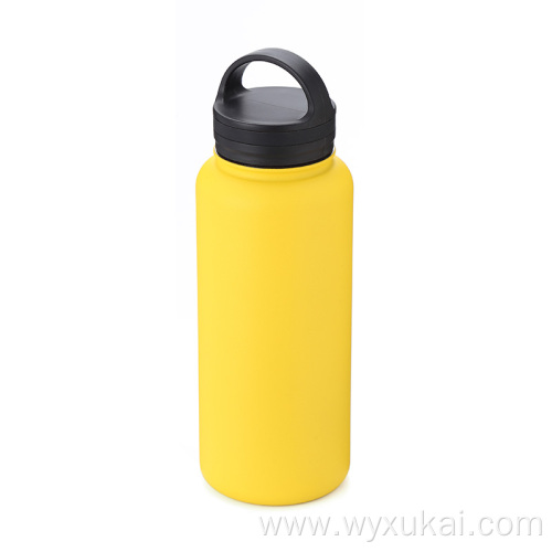 Outdoor portable water cup with attached top customized